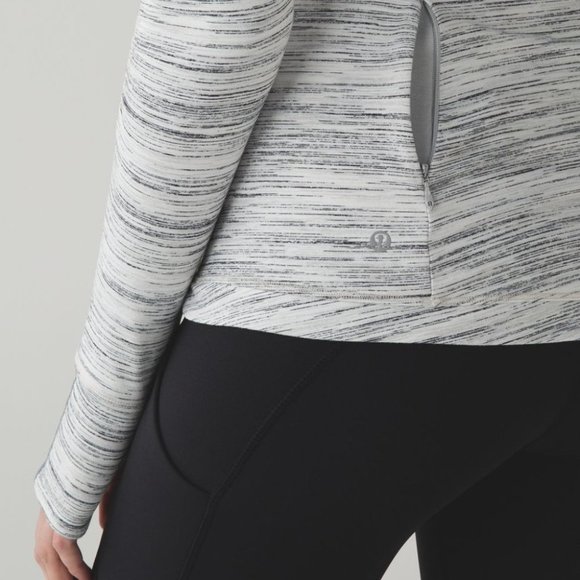 Lululemon Runderful Long Sleeve Space Dye Camo Silver Spoon Crew Neck - Picture 3 of 16